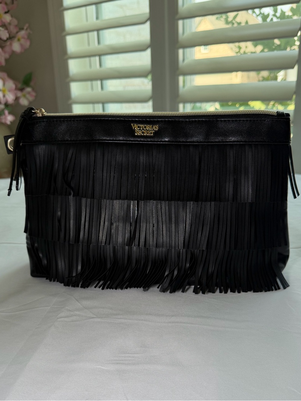 Victoria's Secret The Fringe Night Out Clutch Wristlet Black